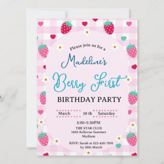 Cute Berry First  invitation  Inbjudningar