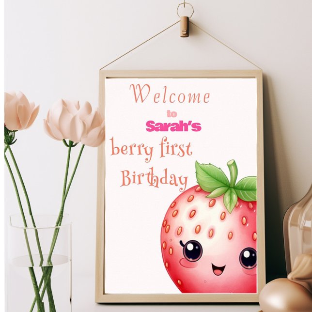 Cute Berry, första födelsedagsälsträdgård Poster (Skapare uppladdad)