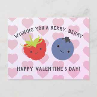 Cute Berry Glad Alla hjärtans dag Vykort