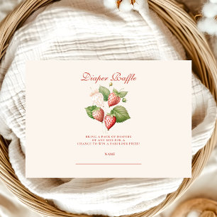 Cute Berry Sweet Baby Shower Diapper Raffle Tilläggskort