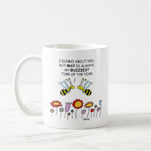 Cute Bes & May Flowers Gardener Mamma 2-sidig Kaffemugg