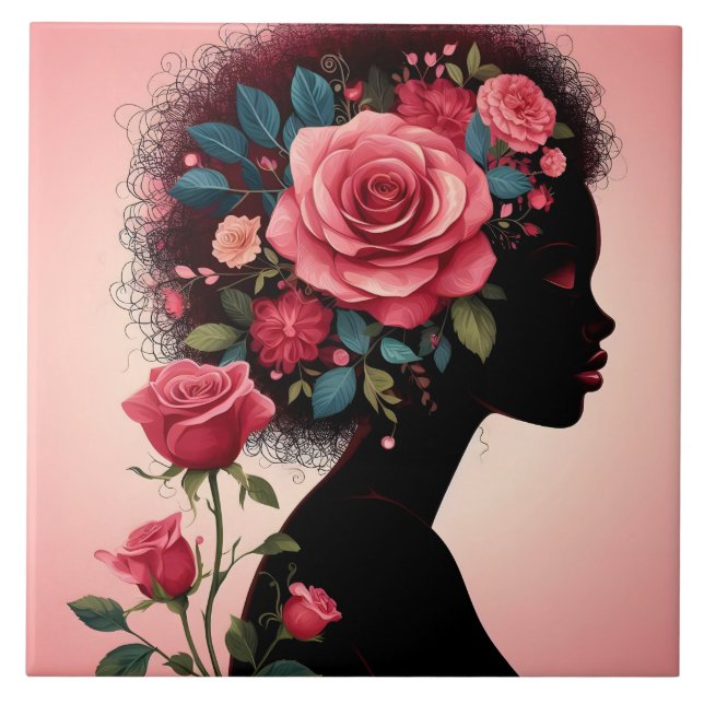 Cute BeSnyval dam som tillverkar keramik för hemma Kakelplatta (Framsidan)