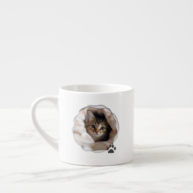Cute Best Cat Dad Photo Espresso Cup Espressomugg (Vänster)