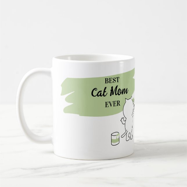 Cute Best Cat Mamma någonsin Womens Coffee Mugg (Vänster)