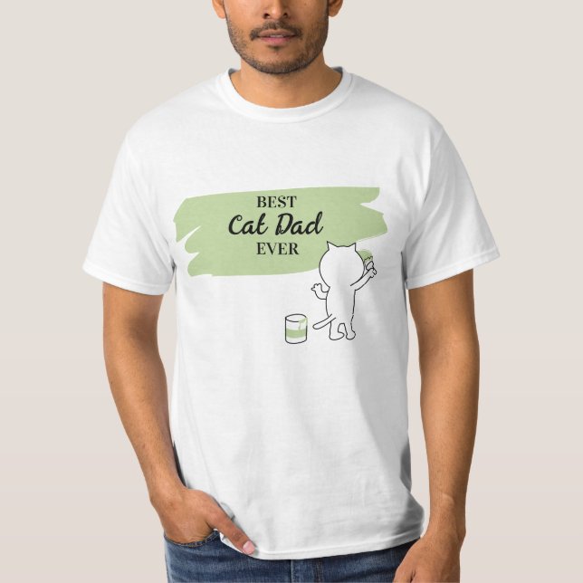 Cute Best Cat Pappa någonsin Manar Shirt T Shirt (Framsida)