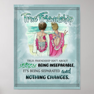 Cute Best Friend-gåva, fina Vänskap-daggåvor Poster