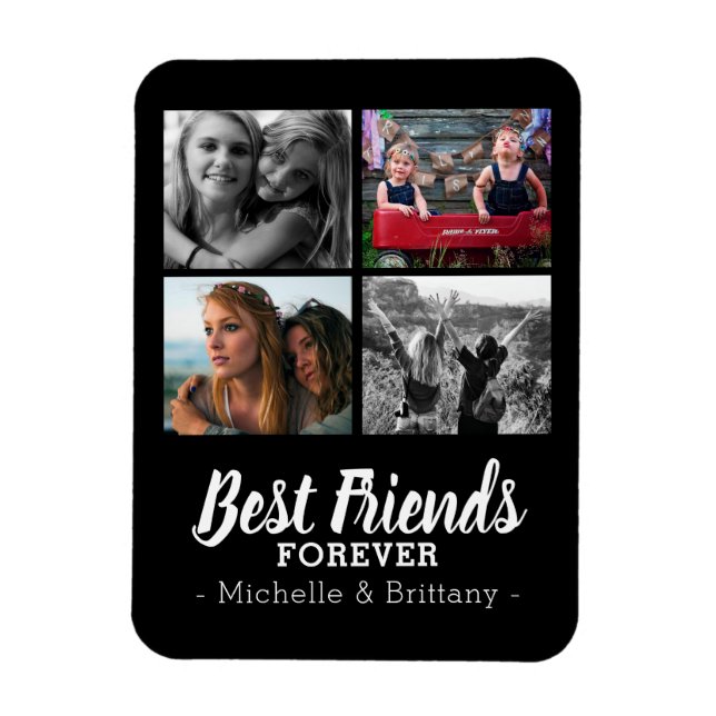 Cute Best Friends For Photo Collage Fridge Magnet (Vertikal)