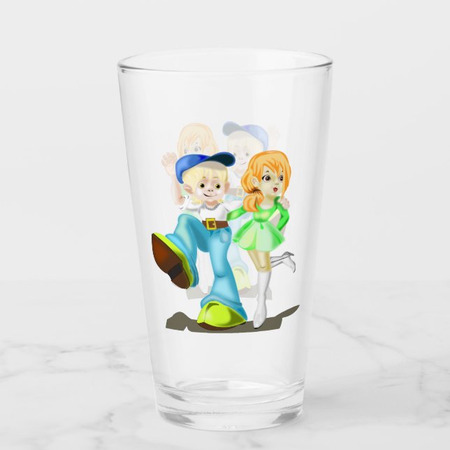 Cute Best Friends Glass Glaskopp (Framsida)