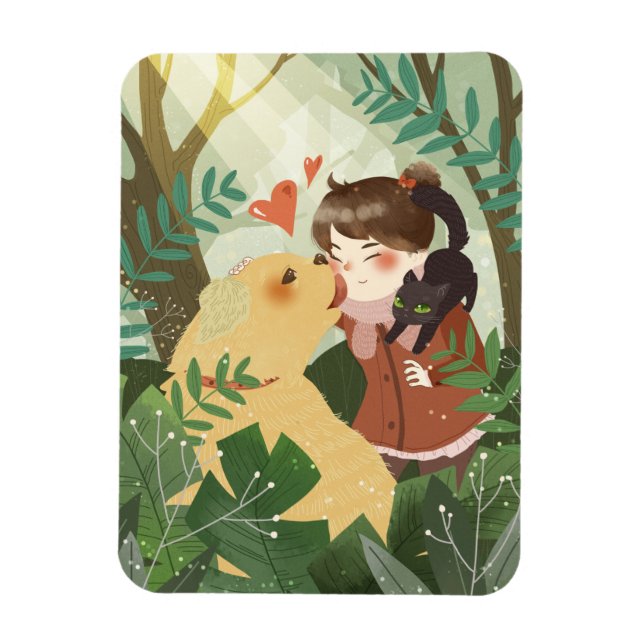 Cute Best Friends Magnet (Vertikal)