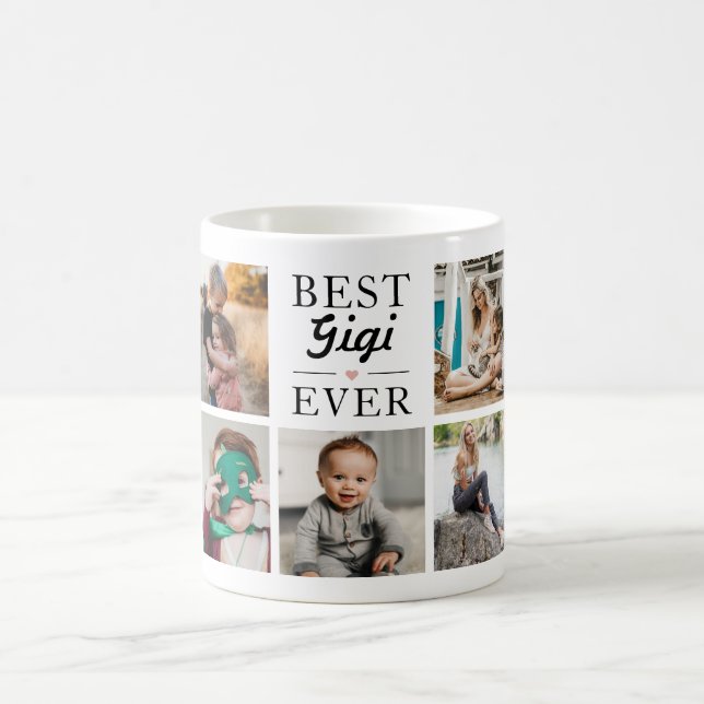 Cute Best Gigi Aldrig Photo Collage Kaffemugg (Center)