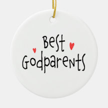 Cute Best Godföräldrar Photo Ceramic Ornament