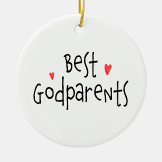 Cute Best Godföräldrar Photo Ceramic Ornament