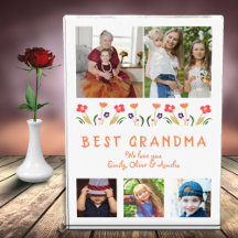 Cute Best Grandma Flowers Blommigt Family