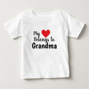 Cute Best Grandma My Heart-Tillhören till dig T-shirt