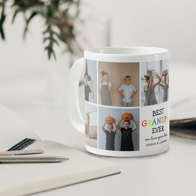 Cute Best Grandpa nånsin | Fotokollage Keepsaké Kaffemugg (Skapare uppladdad)