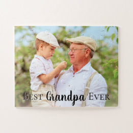 Cute Best Grandpa Pops Pappa någonsin Photo Pussel