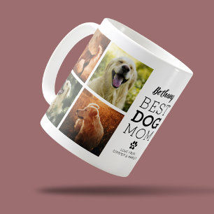 Cute Best Hund Mamma Photo Collage Coffee Mugg