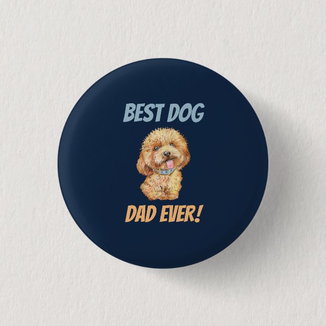 Cute Best Hund Pappa någonsin Knapp (Framsida)