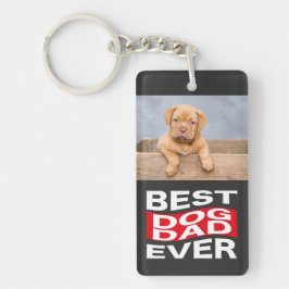 Cute Best Hund Pappa någonsin Pet Photo Anpassning Nyckelring