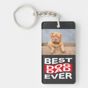 Cute Best Hund Pappa någonsin Pet Photo Anpassning Nyckelring