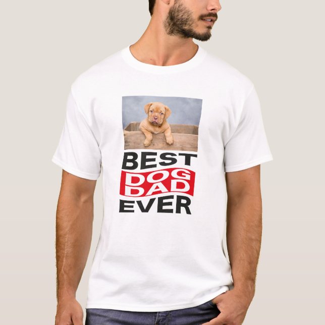 Cute Best Hund Pappa någonsin Pet Photo Personlig T Shirt (Framsida)