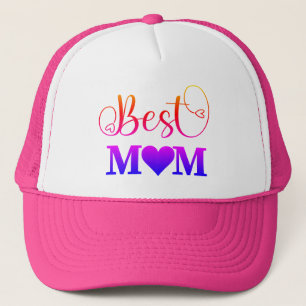 Cute Best Mamma Colorful Typography-skript Keps