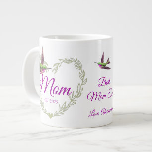 Cute Best Mamma någonsin Heart Hummingbird Jumbo Mugg