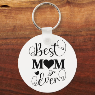 Cute Best Mamma någonsin Typography-skript Nyckelring
