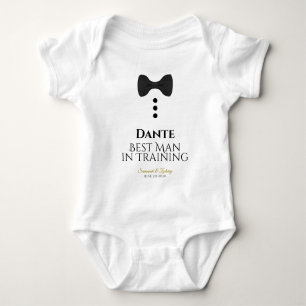 Cute Best Man i Träning Black Tie Bröllop T Shirt