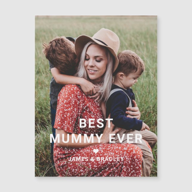 Cute BEST MUMMY EVER Heart Mors dag Photo (Framsida)