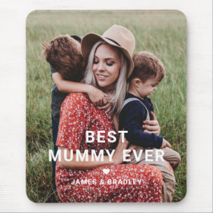 Cute BEST MUMMY EVER Heart Mors dag Photo Musmatta