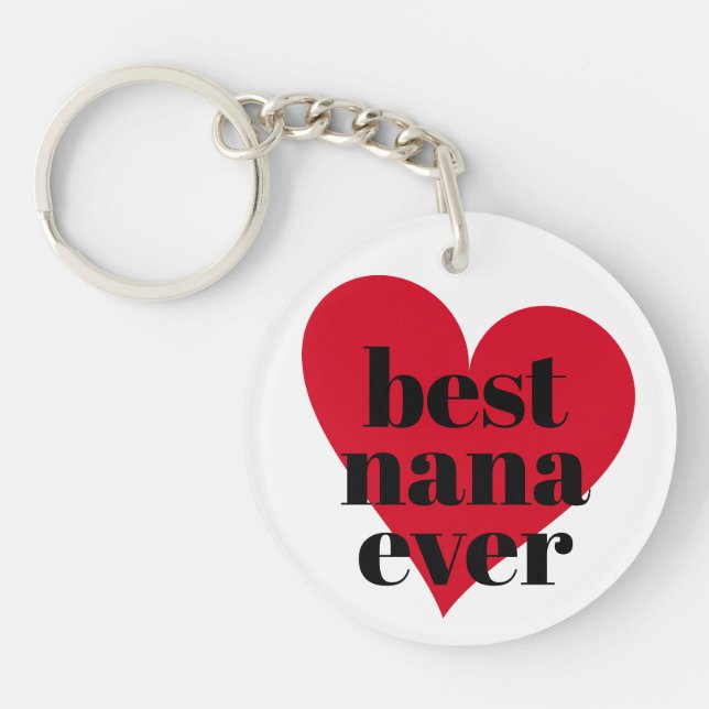 Cute Best Nana någonsin Red Heart Acrylic Keychain (Framsidan)