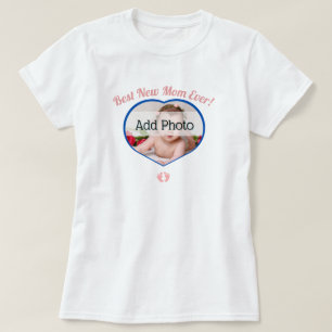 Cute Best New Mor Baby Photo Flicka Heart T Shirt