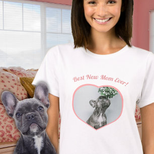 Cute Best New Mor Baby Photo Flicka Heart T Shirt