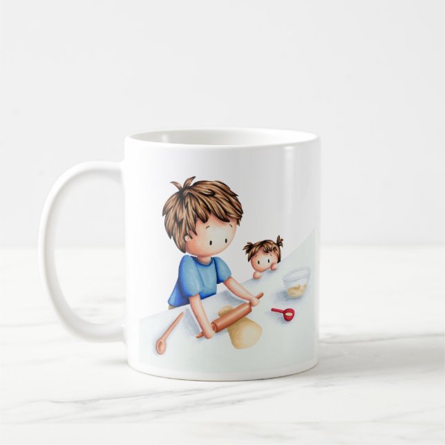 Cute Best Pappa-dotter Kaffemugg (Vänster)