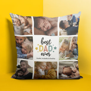 Cute Best Pappa någonsin Photo Collage Kudde