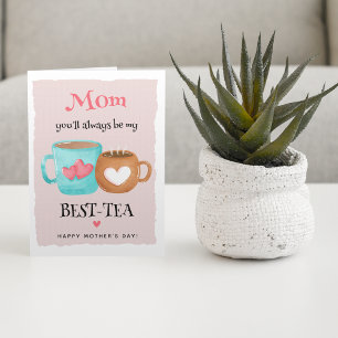 Cute BEST-TEA Mamma Lycklig Mors dag Kort