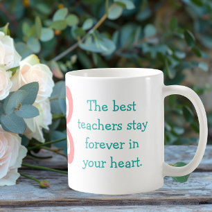 Cute Best Teacher Quote Personlig Butterfly Kaffemugg