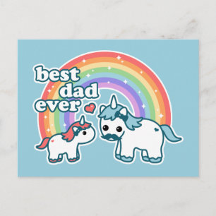 Cute Best Unicorn Pappa någonsin Vykort