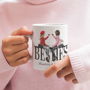 Cute Besties Best Friends Kaffemugg