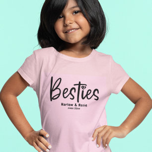 Cute Besties BFF, bästa vänner till Namnen T Shirt