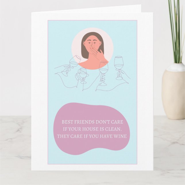 Cute Besties Galentines kort (Framsida)