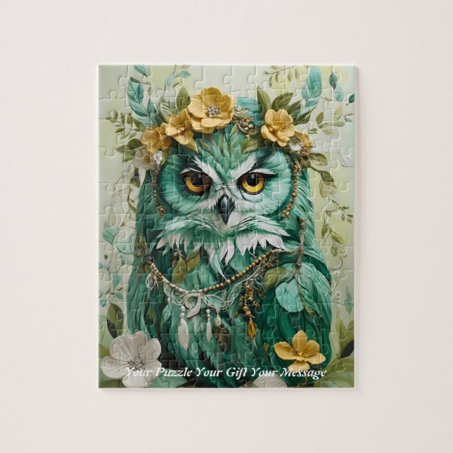 Cute Bevackra Boho Uggla Pussel (Vertikal)