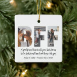 Cute BFF 3 Photo Collage Best Friend Besties-citat Julgransprydnad Keramik<br><div class="desc">Modern BFF Photo Collage Best Friend Besties Citote Ornament Best kompisars är de systrar som lever i ge! Den här utskriften är en hyllning till det band som bara bäst vänner förstår. Den innehåller 3 av dina favoritfoton av dig och din BFF. Du kan enkelt anpassa fotot, citera namn och...</div>