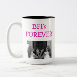 Cute BFF Best Friends Besties Photo Två-Tonad Mugg