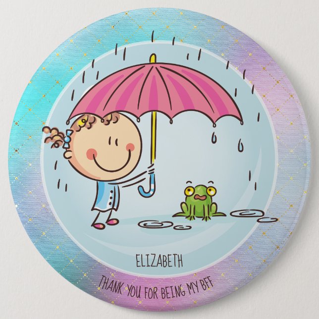 Cute BFF Besties Kawaii-gåvor till flickvänner Knapp (Framsida)