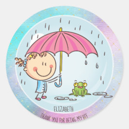 Cute BFF Besties Kawaii-gåvor till flickvänner Runt Klistermärke