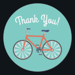 Cute Bicycle Kids Bike Birthday Tack Runt Klistermärke<br><div class="desc">Denna beundransvärda mod,  färglös,  söt födelsedagsfest för cyklar är perfekt för ett barns födelsedag firande! Anpassa texten för att göra den till en egen. Det moderna synsättet och känslan är perfekten för att fira din lilla att kärlek cyklar och cyklar på sin födelsedag! Perfekt för små pojkar och flickor!</div>