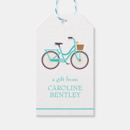 Cute Bicycle Personlig Gift-Märkre Presentetikett