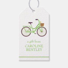 Cute Bicycle Personlig Gift-Märkre Presentetikett